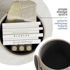 Round Ottoman with Hidden Storage, Upholstered Footrest & Accent Seat for Living Room or Bedroom
