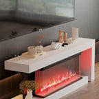 Stylish Electric Fireplace TV stand: Remote - controlled Operation and Adjustable Heating for Comfort