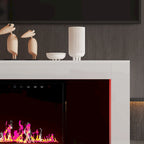 Stylish Electric Fireplace TV stand: Remote - controlled Operation and Adjustable Heating for Comfort