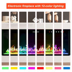 Stylish Electric Fireplace TV stand: Remote - controlled Operation and Adjustable Heating for Comfort