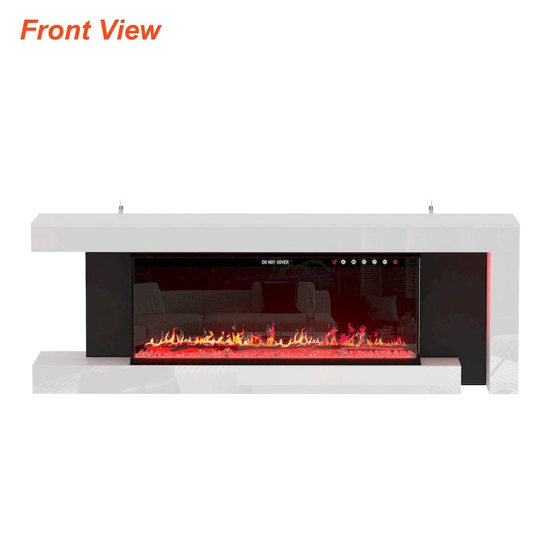 Stylish Electric Fireplace TV stand: Remote - controlled Operation and Adjustable Heating for Comfort