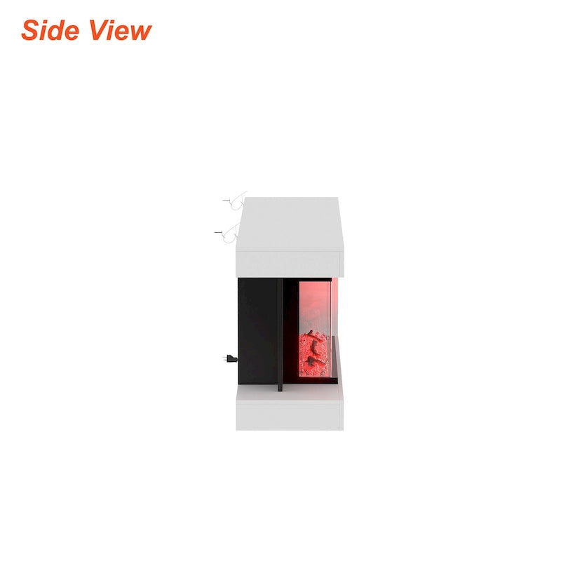 Stylish Electric Fireplace TV stand: Remote - controlled Operation and Adjustable Heating for Comfort
