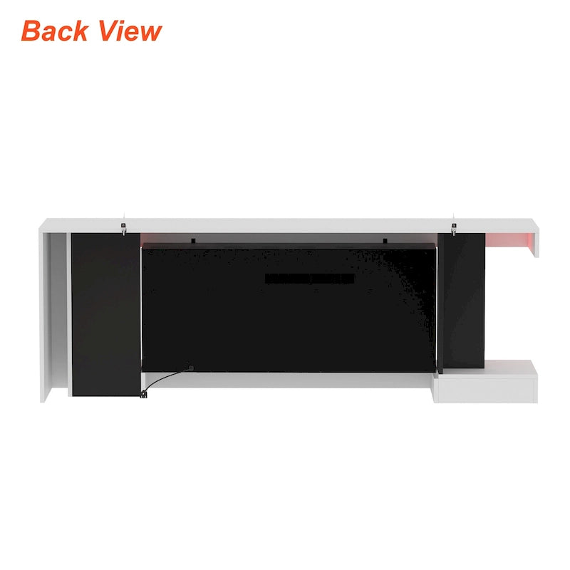 Stylish Electric Fireplace TV stand: Remote - controlled Operation and Adjustable Heating for Comfort