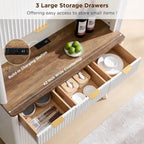 72 Wine Bar Cabinet, Modern Wood Coffee Bar Cabinet with LED Lights - N/A