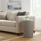 Upholstered Accent Chair with Solid Wood Legs, Linen Fabric, Mid-Century Modern Style, Living Room