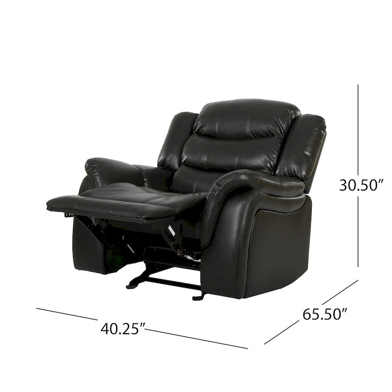 Hawthorne PU Leather Glider Recliner Chair by Christopher Knight Home