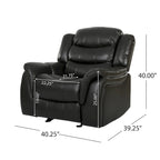 Hawthorne PU Leather Glider Recliner Chair by Christopher Knight Home
