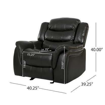 Hawthorne PU Leather Glider Recliner Chair by Christopher Knight Home