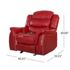 Hawthorne PU Leather Glider Recliner Chair by Christopher Knight Home