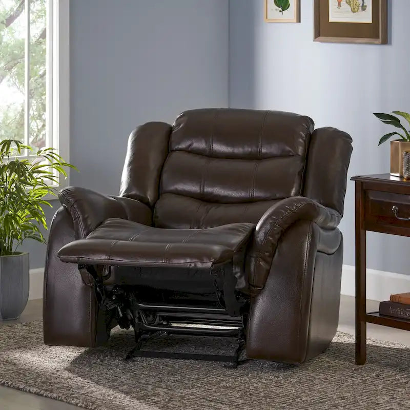 Hawthorne PU Leather Glider Recliner Chair by Christopher Knight Home