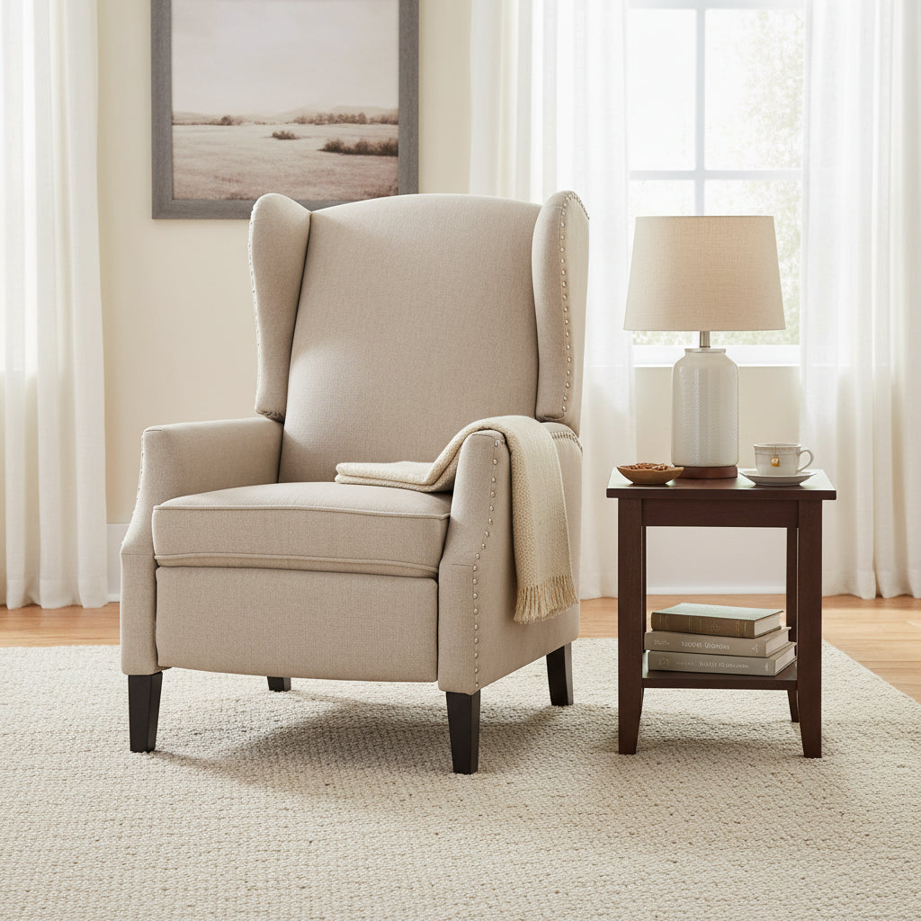 Wescott Wingback Pushback Recliner by Christopher Knight Home