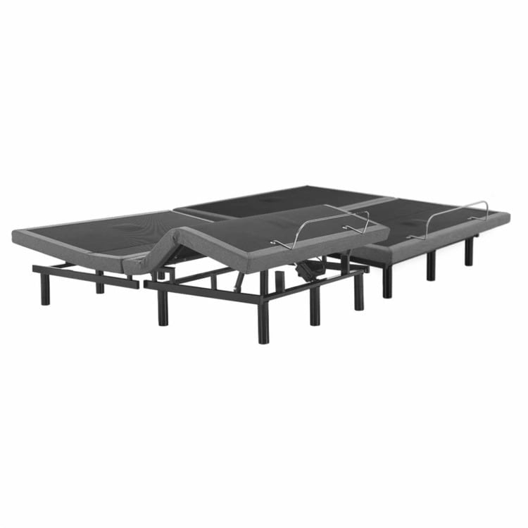 Adjustable Pain-Relieving Bed Frame Base, Electric with 3 Speed Head & Foot Incline Massage, Wireless Remote, USB Ports Charger
