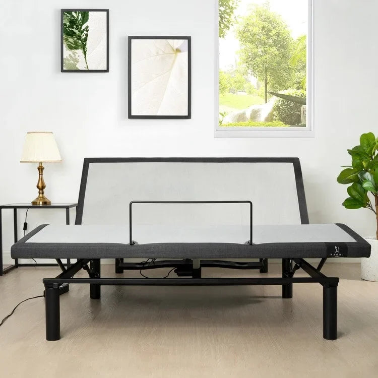 Adjustable Pain-Relieving Bed Frame Base, Electric with 3 Speed Head & Foot Incline Massage, Wireless Remote, USB Ports Charger