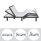 Adjustable Pain-Relieving Bed Frame Base, Electric with 3 Speed Head & Foot Incline Massage, Wireless Remote, USB Ports Charger