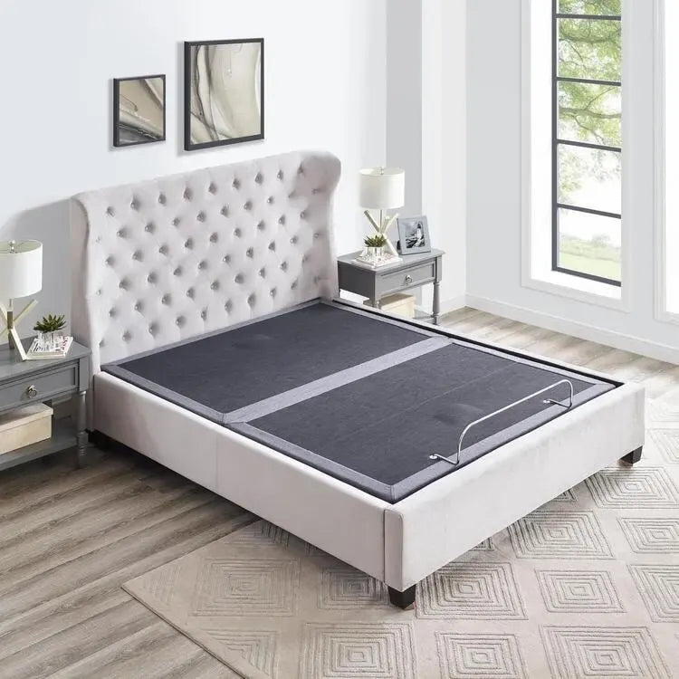 Adjustable Pain-Relieving Bed Frame Base, Electric with 3 Speed Head & Foot Incline Massage, Wireless Remote, USB Ports Charger