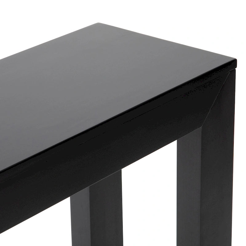 Modern Console Table 56 in, Solid Pine Wood, Low-VOC Finish, Living Room or Entryway