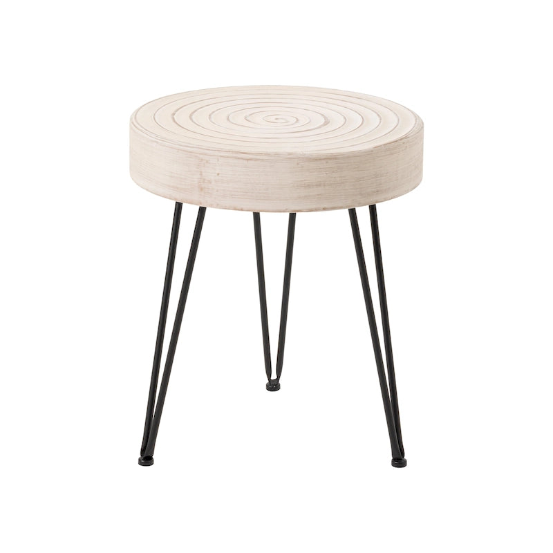 2-Piece Rustic Round Coffee Table, Solid Pine & Fir Veneer, Distressed Natural Wood Finish