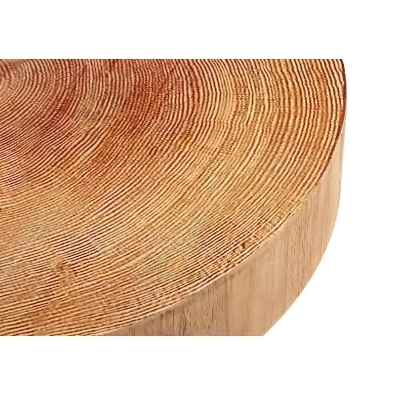 2-Piece Rustic Round Coffee Table, Solid Pine & Fir Veneer, Distressed Natural Wood Finish