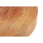 2-Piece Rustic Round Coffee Table, Solid Pine & Fir Veneer, Distressed Natural Wood Finish