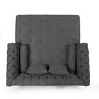 Wellston Tufted Double Chaise Lounge by Christopher Knight Home - 62.50 L x 58.50 W x 34.00 H