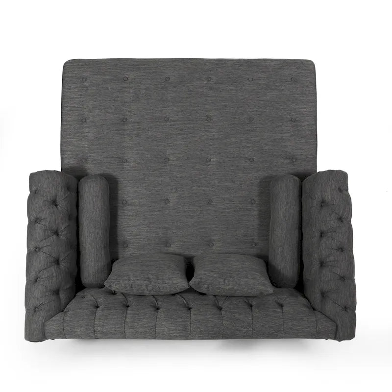 Wellston Tufted Double Chaise Lounge by Christopher Knight Home - 62.50 L x 58.50 W x 34.00 H
