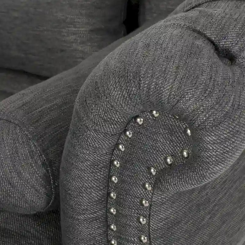 Wellston Tufted Double Chaise Lounge by Christopher Knight Home - 62.50 L x 58.50 W x 34.00 H
