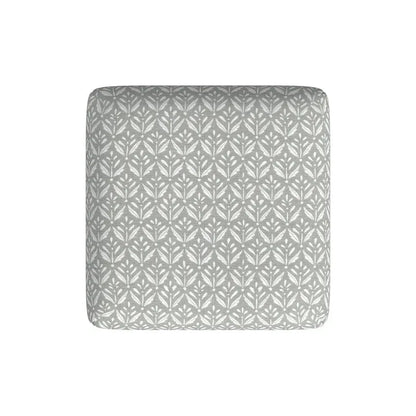 Backless Industrial Metal Counter Stool, 24in Seat Height, Textured Weave Fabric, Black Finish