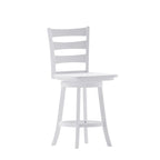 Ladderback Wooden Swivel Counter Stool with Footrest