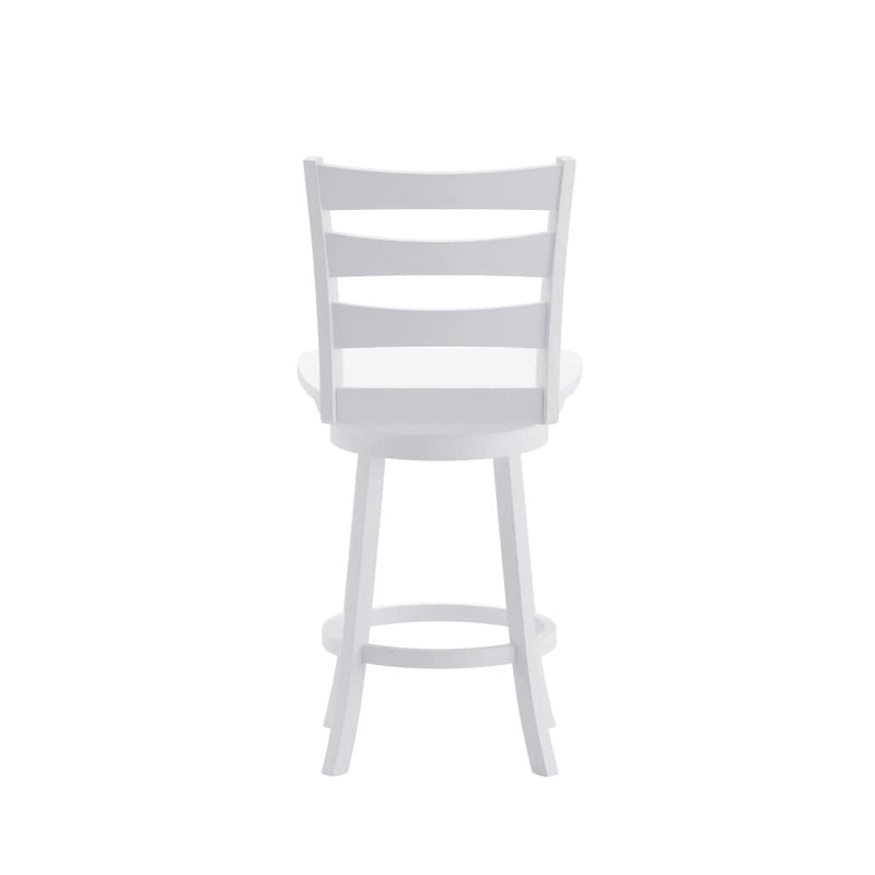 Ladderback Wooden Swivel Counter Stool with Footrest