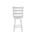 Ladderback Wooden Swivel Counter Stool with Footrest