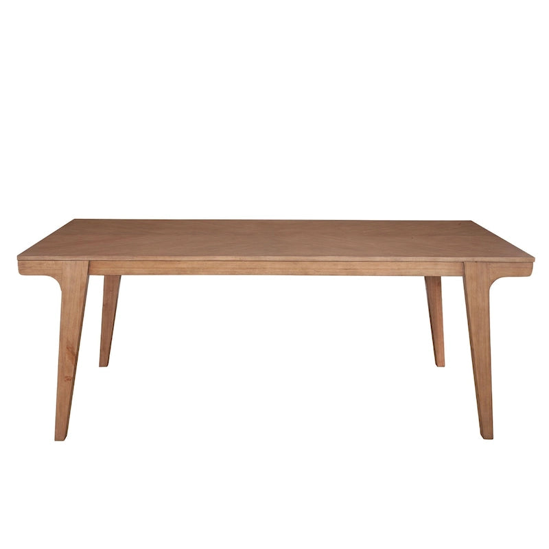 Dining Table, Natural, Seats 6, Tapered Legs, 78W x 38D x 30H in