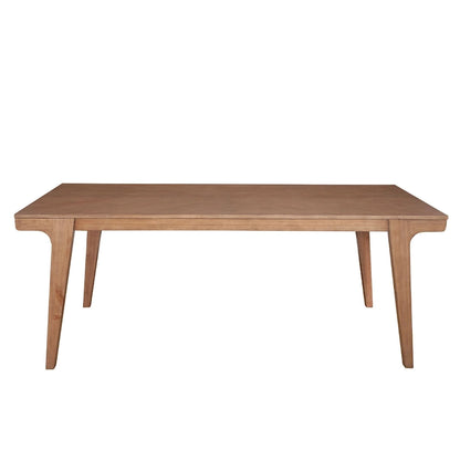 Dining Table, Natural, Seats 6, Tapered Legs, 78W x 38D x 30H in