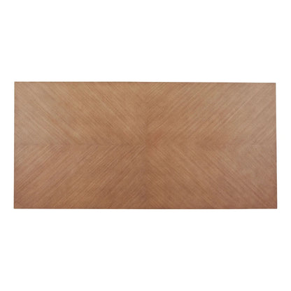 Dining Table, Natural, Seats 6, Tapered Legs, 78W x 38D x 30H in