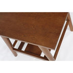 Mid-Century Modern Side End Table with Solid Wood Legs, Round Top, Living Room or Bedroom