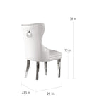 Button-Tufted Upholstered Dining Chairs Set of 2, Padded Seat, Wood Legs, Modern Style