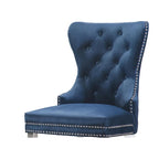 Button-Tufted Upholstered Dining Chairs Set of 2, Padded Seat, Wood Legs, Modern Style