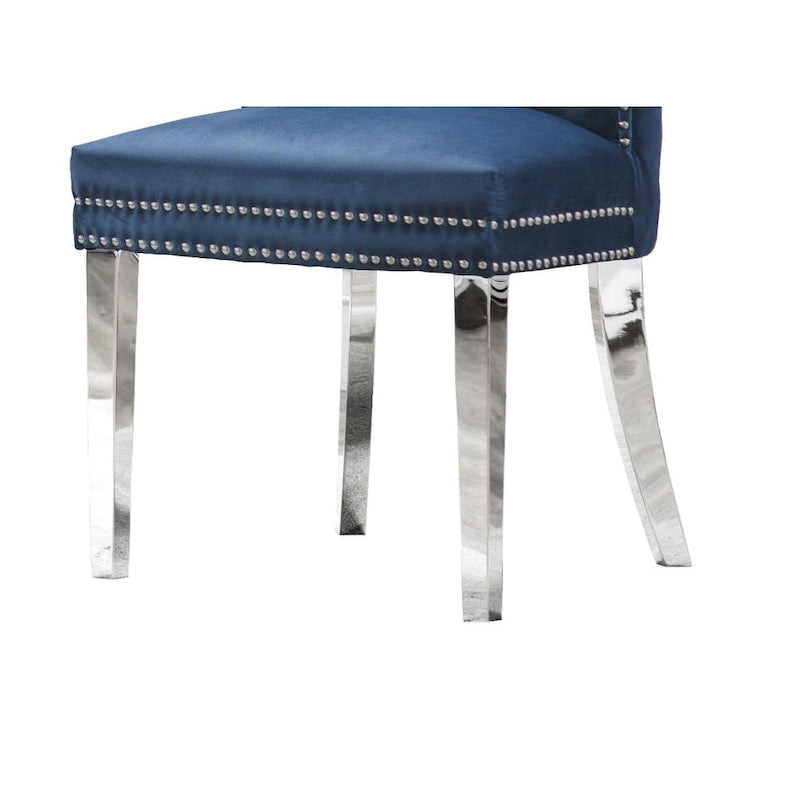 Button-Tufted Upholstered Dining Chairs Set of 2, Padded Seat, Wood Legs, Modern Style
