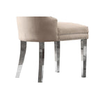 Button-Tufted Upholstered Dining Chairs Set of 2, Padded Seat, Wood Legs, Modern Style