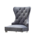 Button-Tufted Upholstered Dining Chairs Set of 2, Padded Seat, Wood Legs, Modern Style