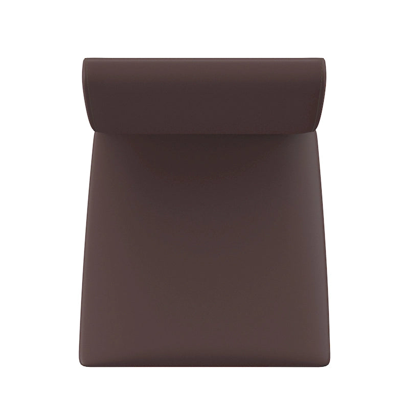 Espresso Metal Upholstered Dining Chair Set of 2, Button-Tufted Seat, Modern Style
