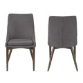 Mid-Century Barrel-Back Dining Chairs Set of 2, Upholstered Seat, Solid Wood Legs, Modern Style