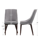 Mid-Century Barrel-Back Dining Chairs Set of 2, Upholstered Seat, Solid Wood Legs, Modern Style