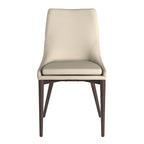 Mid-Century Barrel-Back Dining Chairs Set of 2, Upholstered Seat, Solid Wood Legs, Modern Style