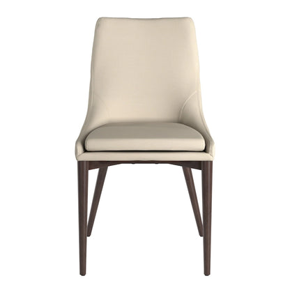 Mid-Century Barrel-Back Dining Chairs Set of 2, Linen Upholstered Seat, Rubberwood Legs