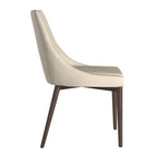 Mid-Century Barrel-Back Dining Chairs Set of 2, Upholstered Seat, Solid Wood Legs, Modern Style