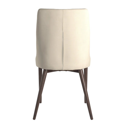 Mid-Century Barrel-Back Dining Chairs Set of 2, Linen Upholstered Seat, Rubberwood Legs