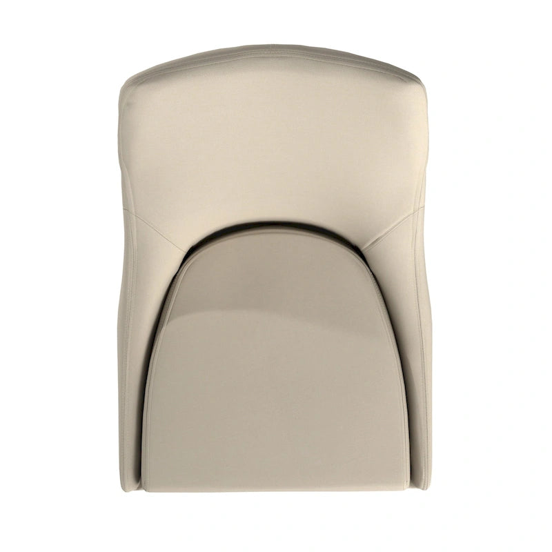Mid-Century Barrel-Back Dining Chairs Set of 2, Upholstered Seat, Solid Wood Legs, Modern Style