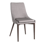 Mid-Century Barrel-Back Dining Chairs Set of 2, Upholstered Seat, Solid Wood Legs, Modern Style