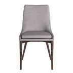 Mid-Century Barrel-Back Dining Chairs Set of 2, Upholstered Seat, Solid Wood Legs, Modern Style