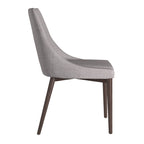 Mid-Century Barrel-Back Dining Chairs Set of 2, Upholstered Seat, Solid Wood Legs, Modern Style